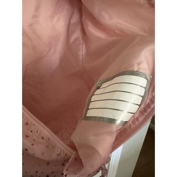 NWOT Rothschild Girl's Pink Windbreaker Jacket Rose Gold Stars Size M (10/12) - Picture 3 of 11